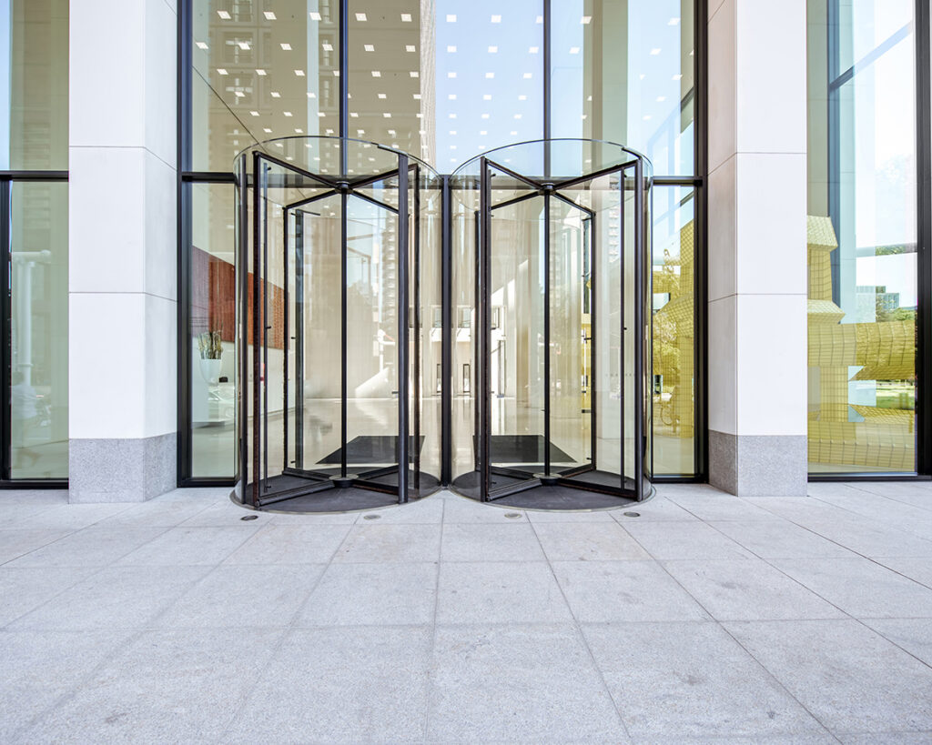Entrance of the tower in Frankfurt
